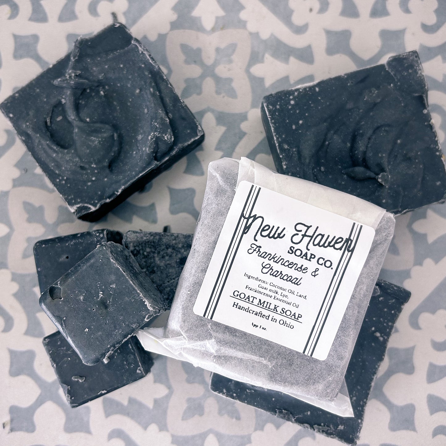 Frankincense and Charcoal Essential Oil Goat Milk Soap