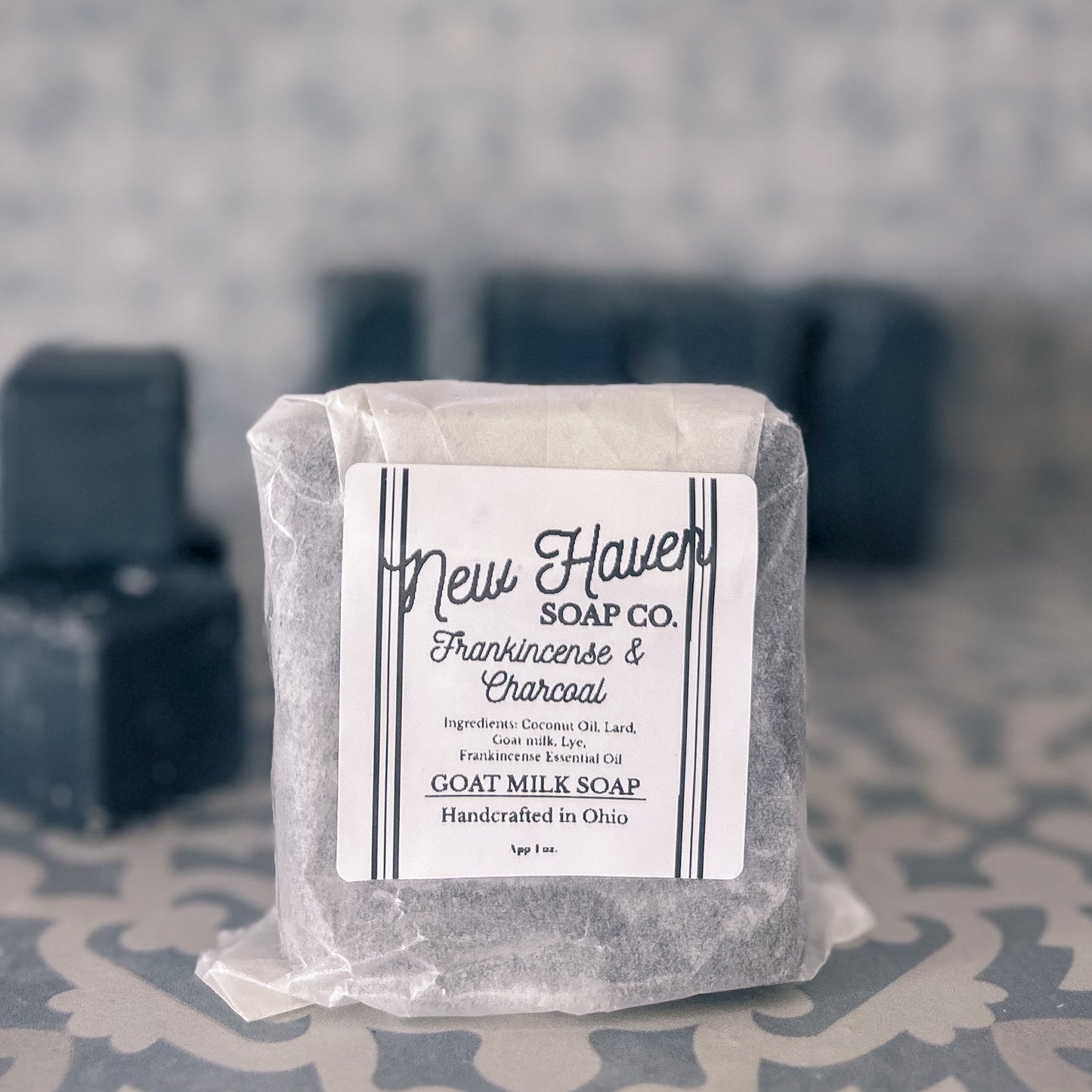Frankincense and Charcoal Essential Oil Goat Milk Soap