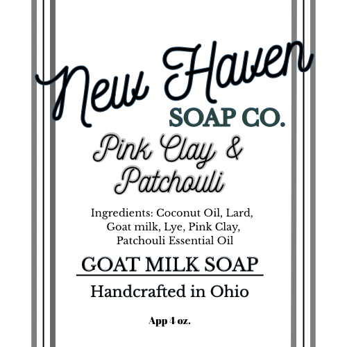 Pink Clay & Patchouli Essential Oil Goat Milk Soap