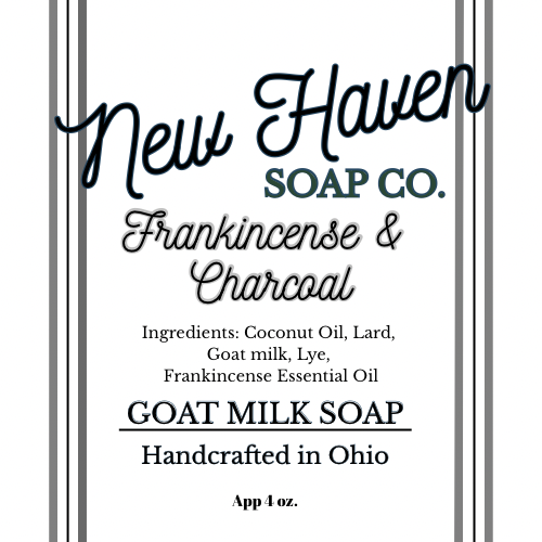 Frankincense and Charcoal Essential Oil Goat Milk Soap